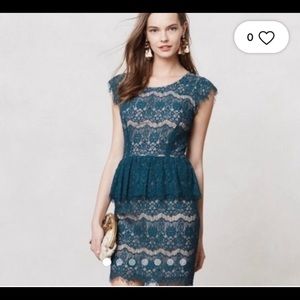 Anthropologie Maeve Elsa peplum lace dress